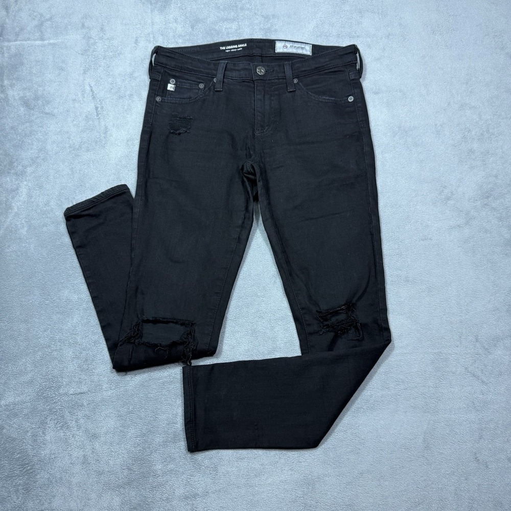 AG Adriano Goldschmied Jeans Womens 27R 27x27 The Jegging Ankle Black USA Denim